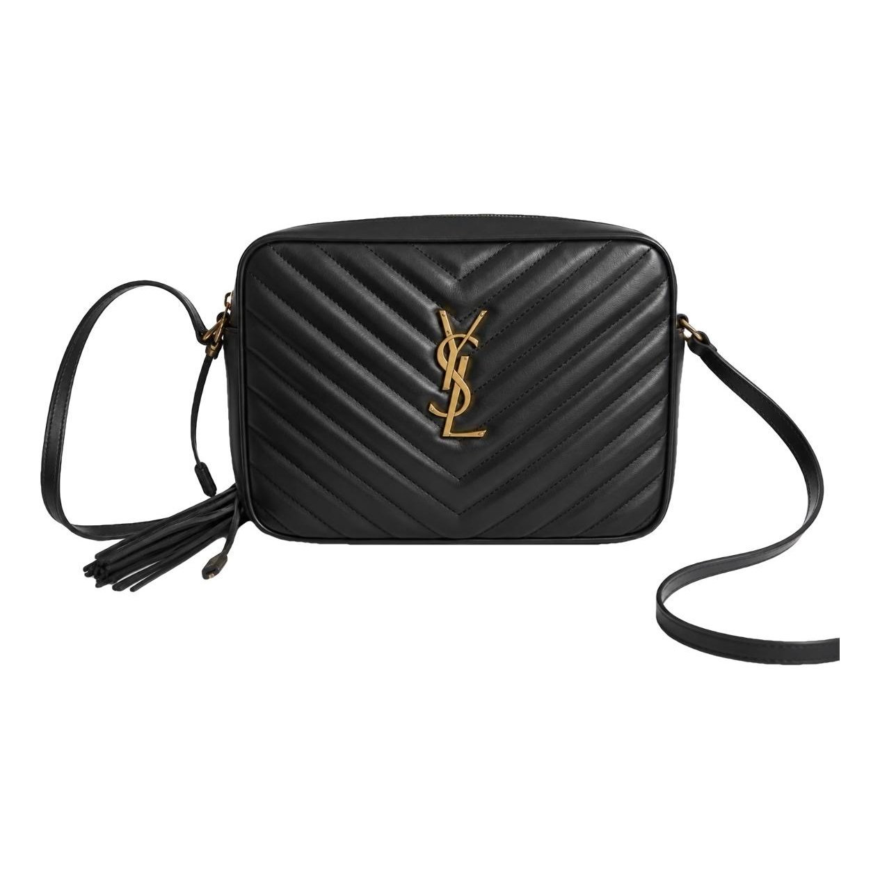 Camera Lou leather crossbody bag
