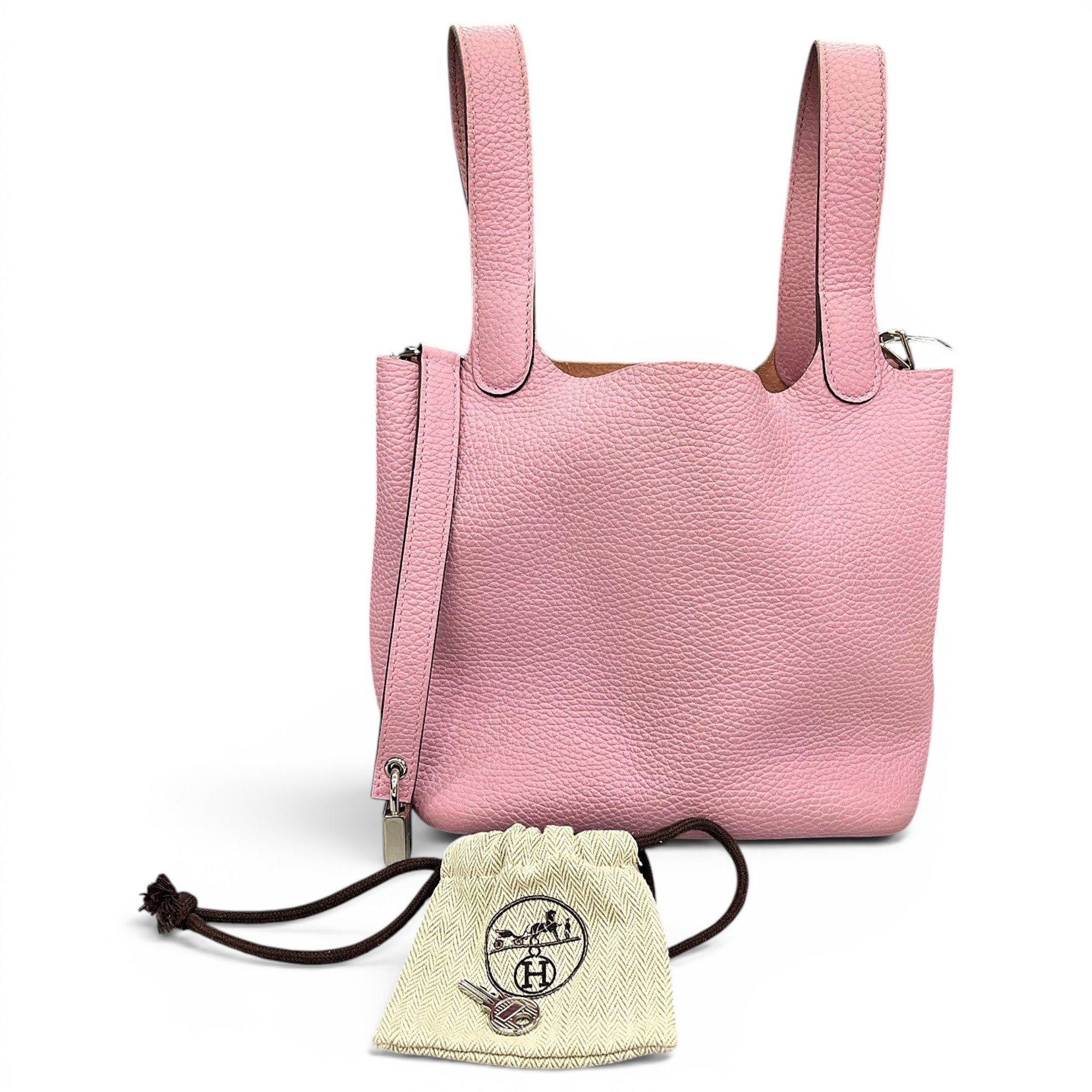 Picotin leather tote