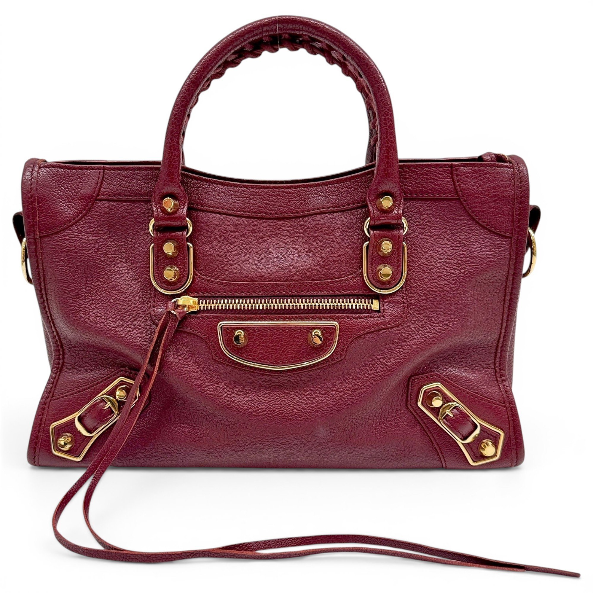 City leather handbag