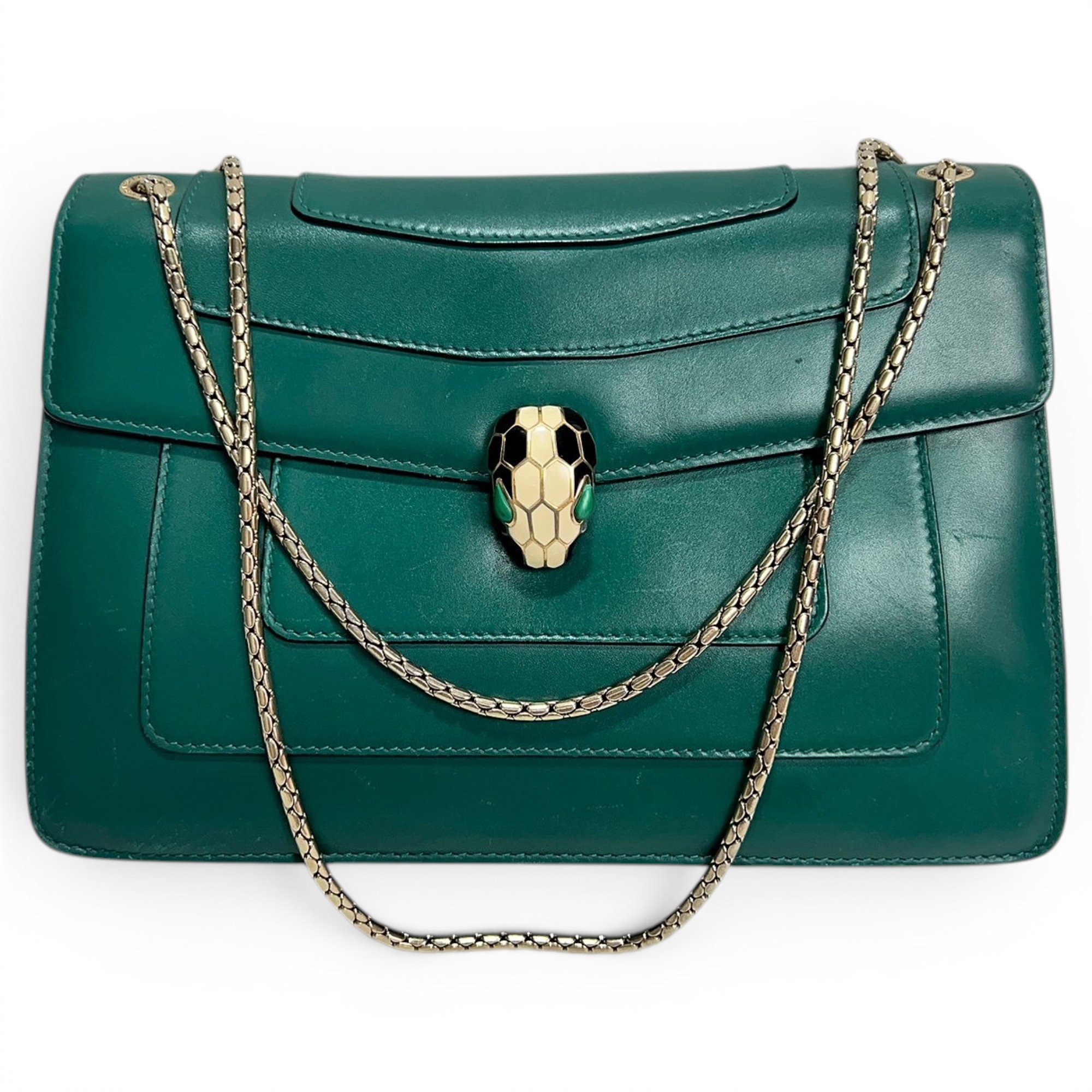 Serpenti leather handbag
