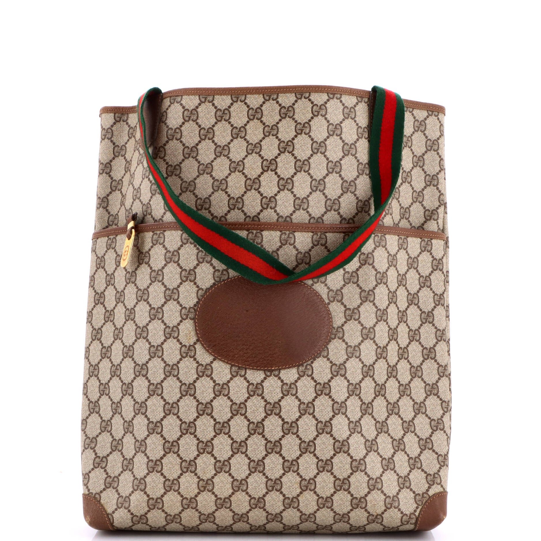 Vintage Web Strap Tote GG Coated Canvas Medium