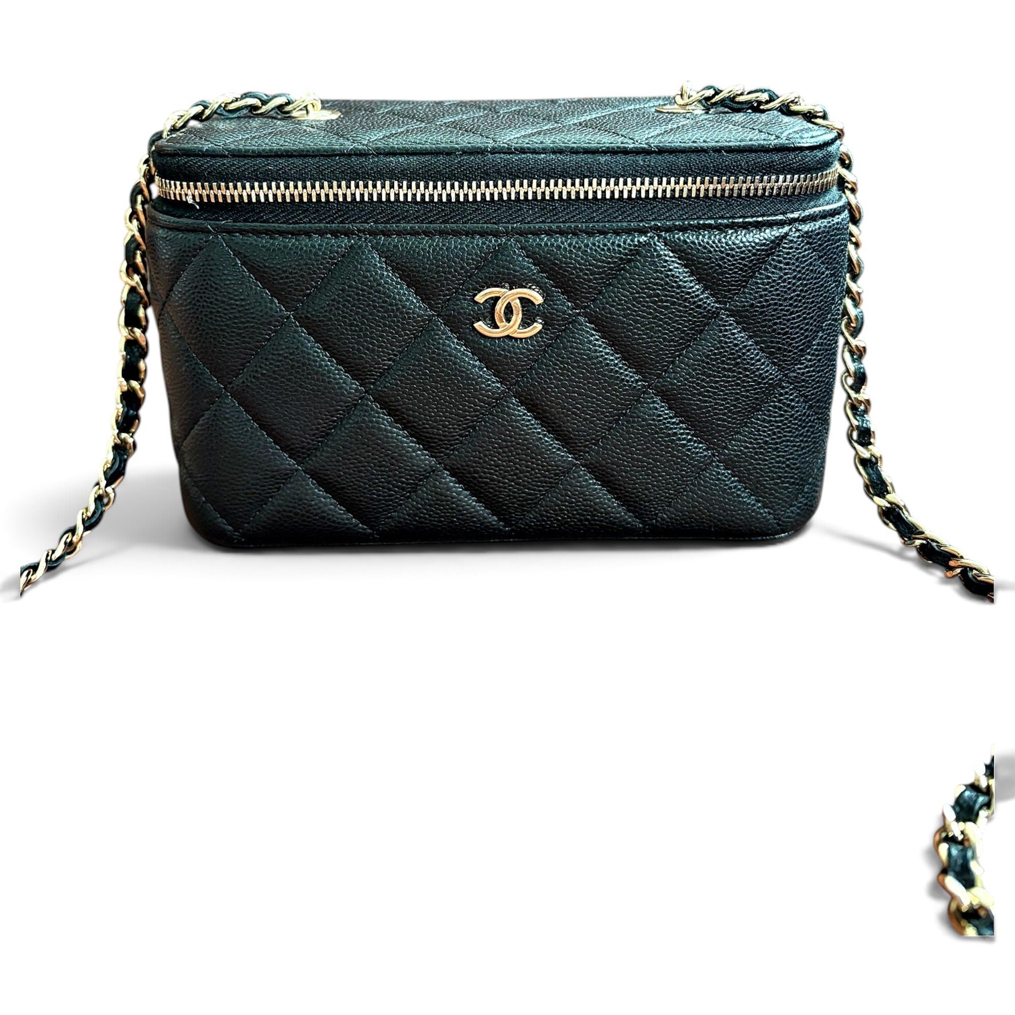 Vanity leather handbag