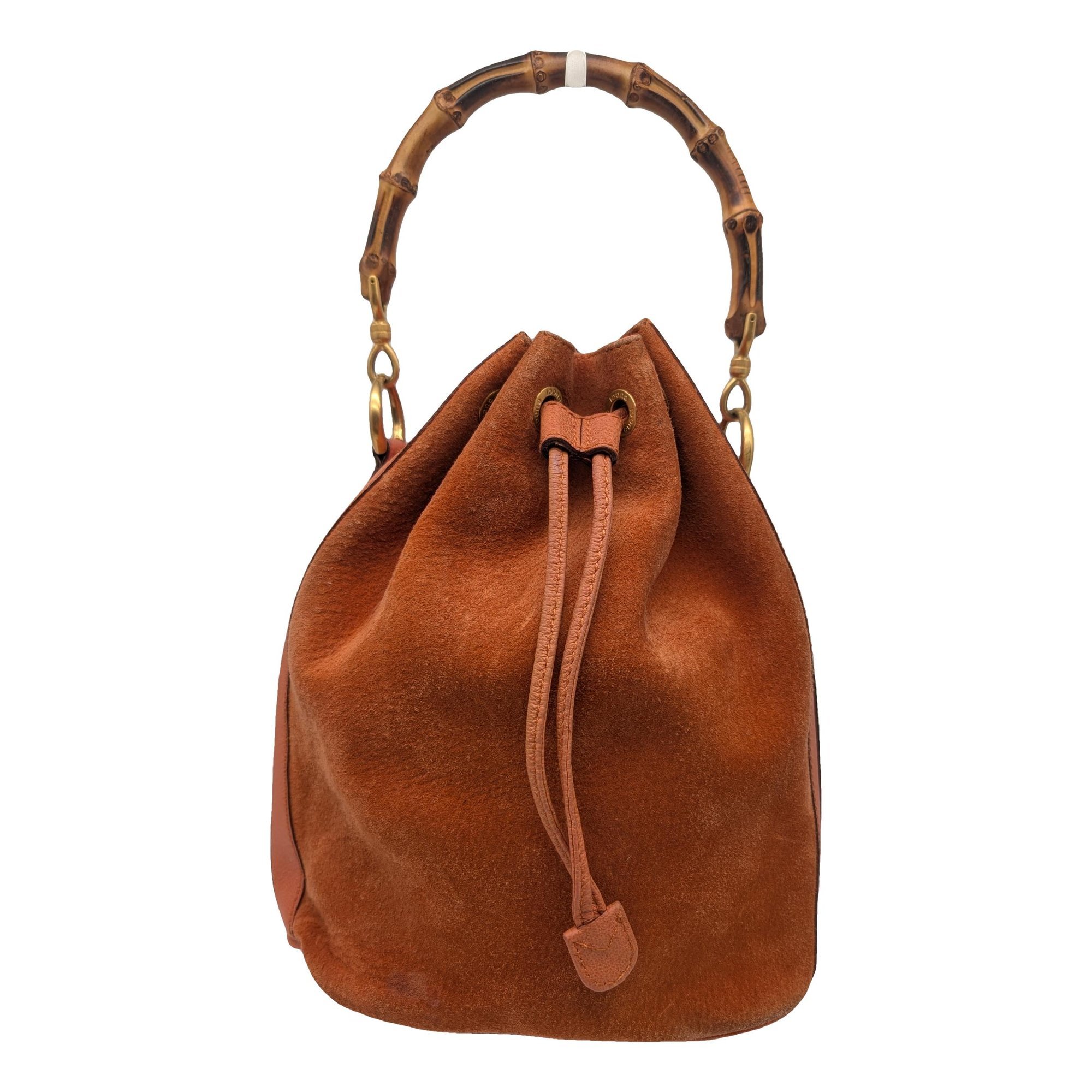 Miss Bamboo Bucket leather handbag