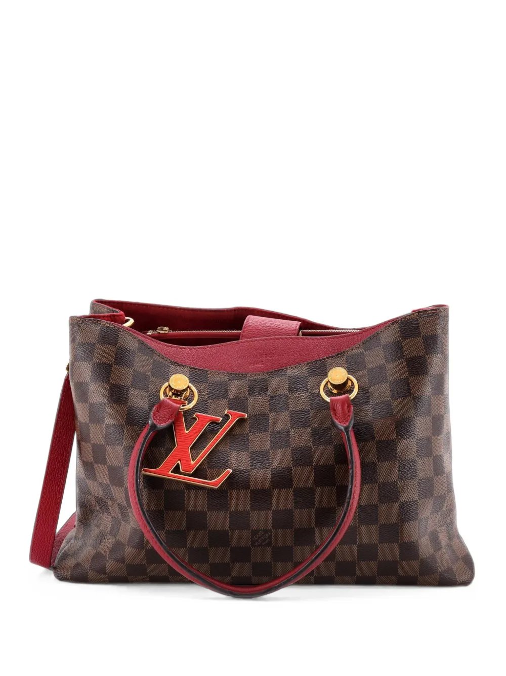 LV Riverside Handbag Damier with Leather tote bag