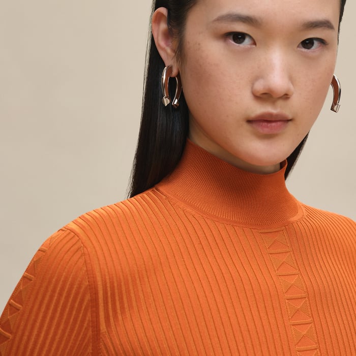 Orange Tangerine Long-sleeve Sweater