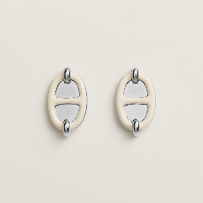 Crème Mini Maillon Earrings