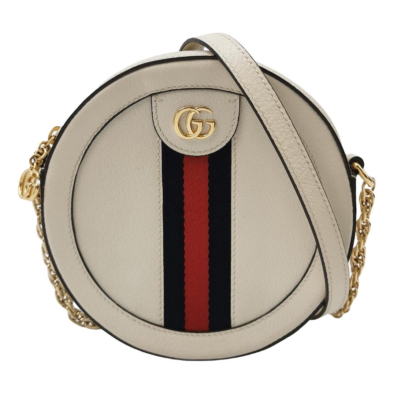 Ophidia Round leather crossbody bag