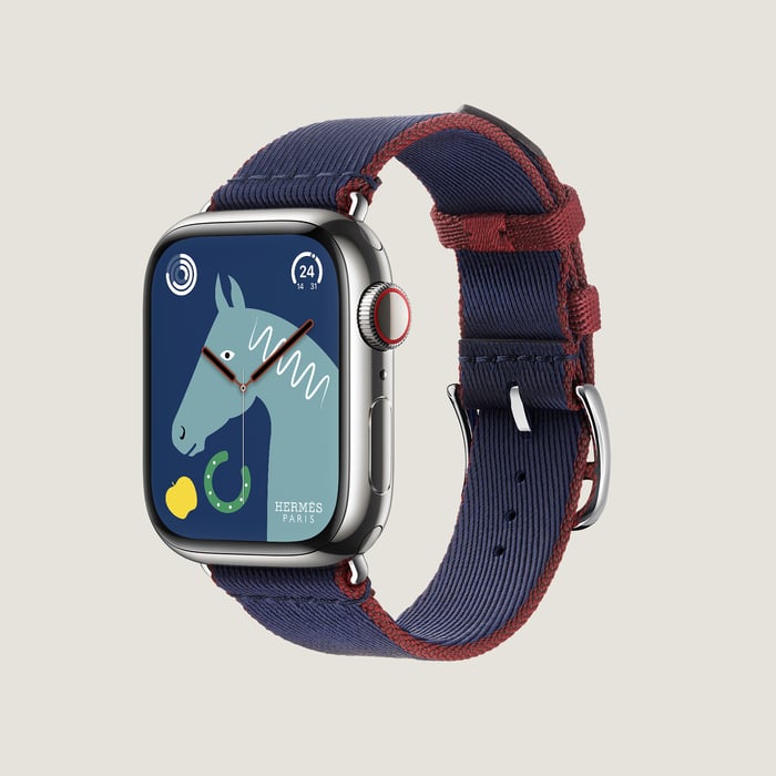 Band Apple Watch Hermès Single Tour 41 MM Twill Jump