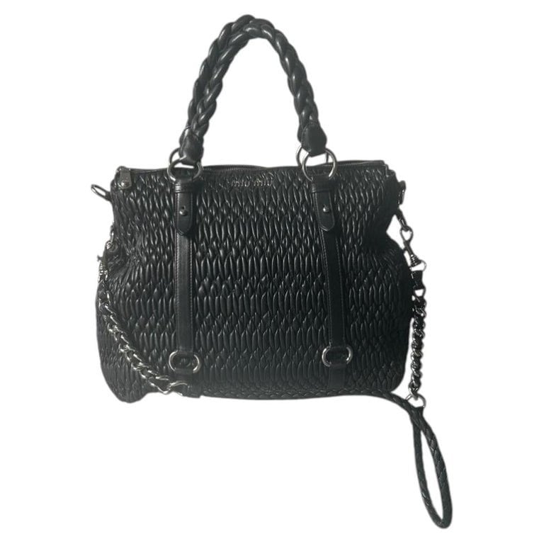 Matelassé leather handbag