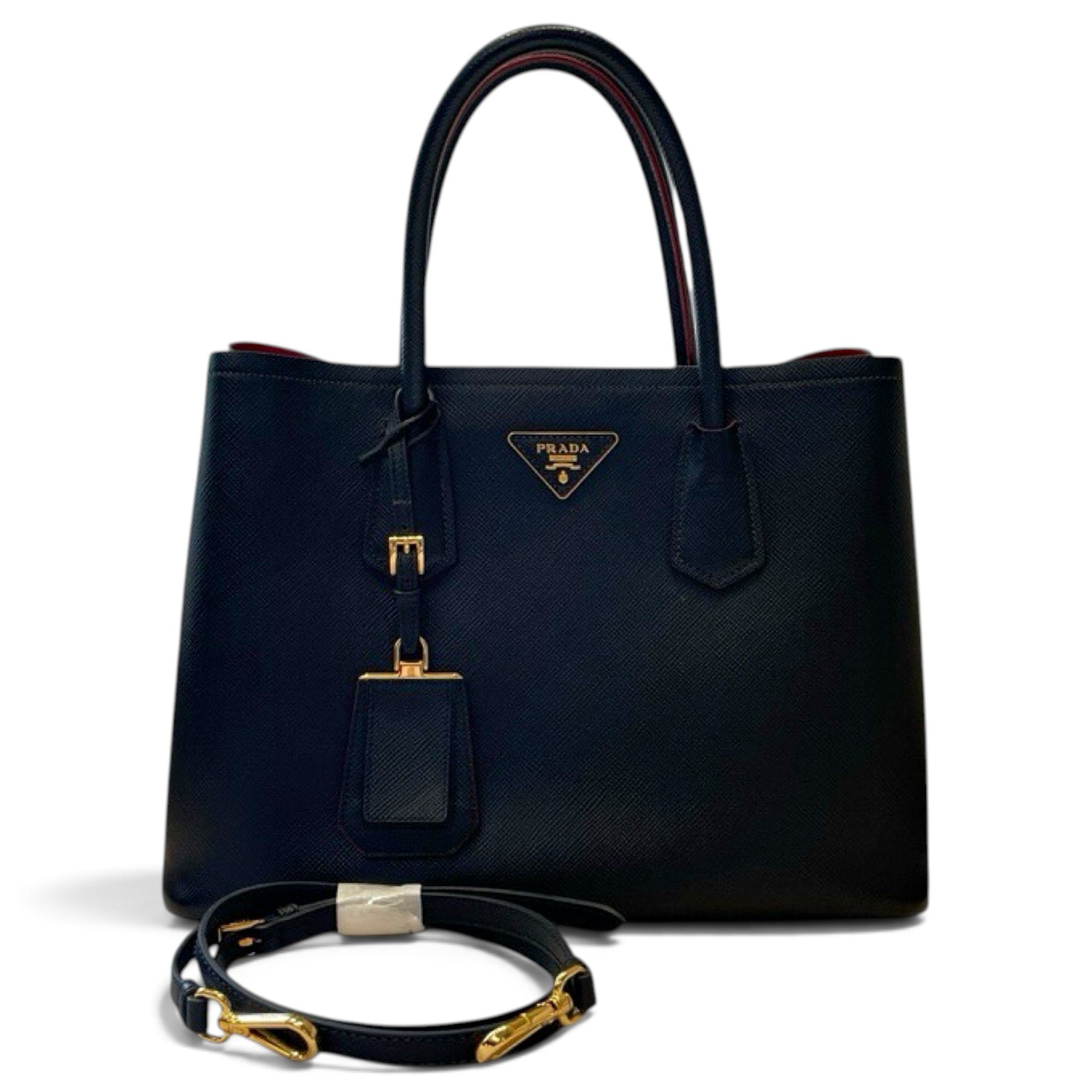 Double leather tote
