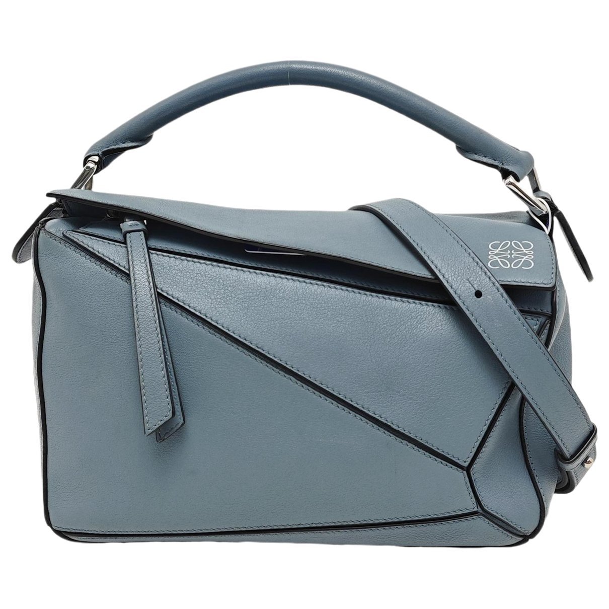 Puzzle leather handbag