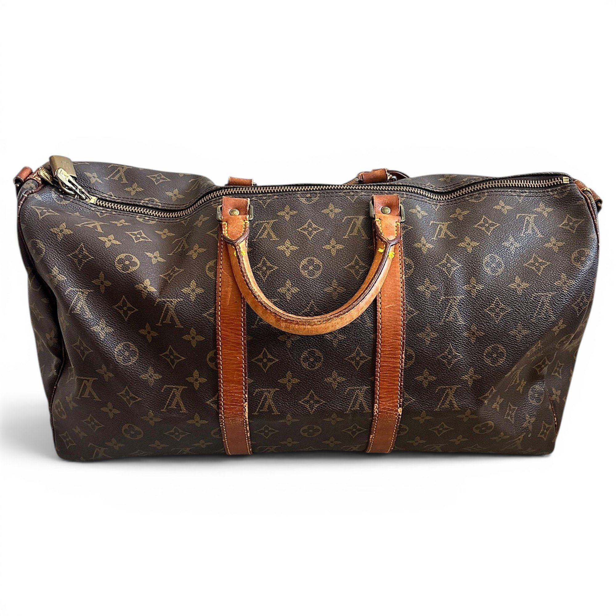 Keepall leather travel bag