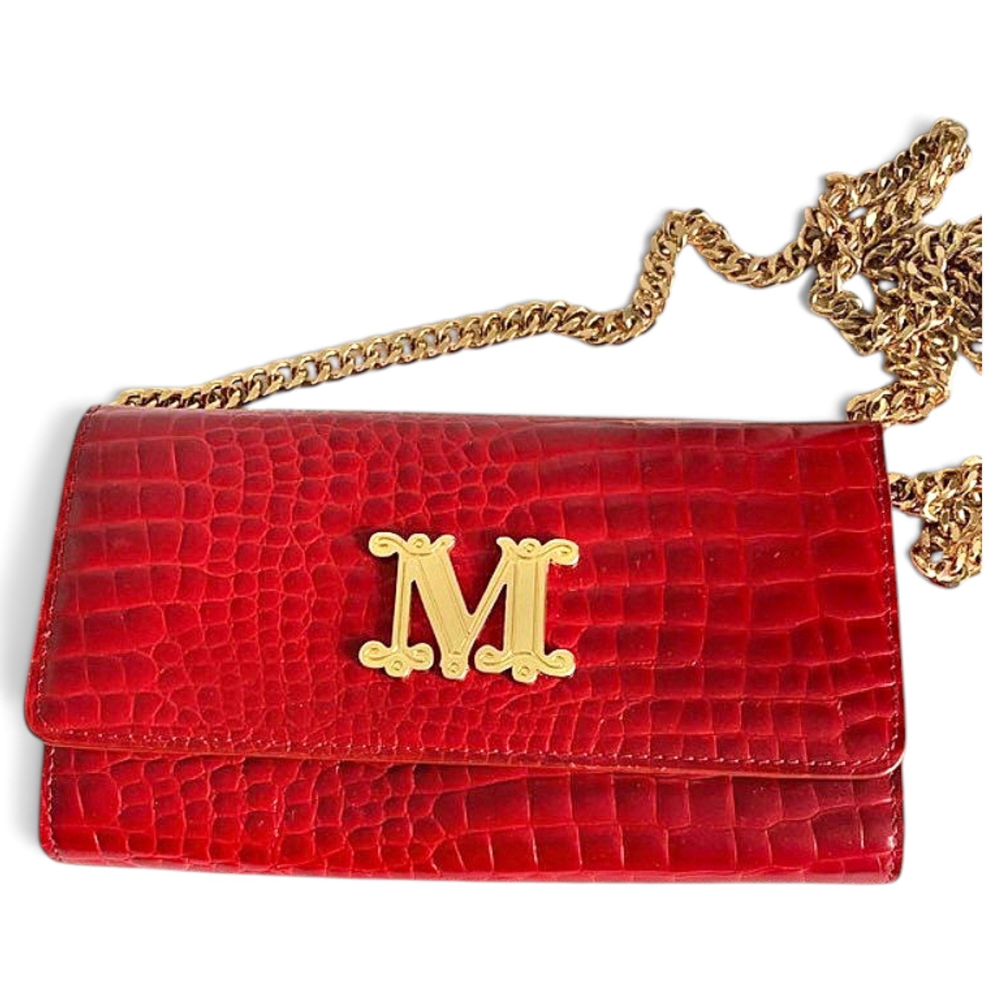 Leather clutch bag