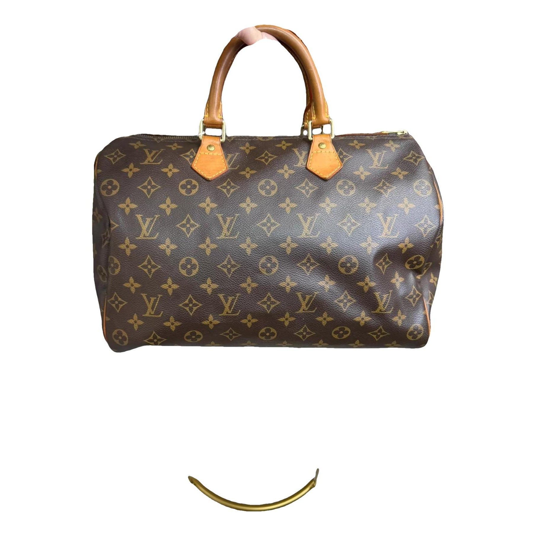 Speedy leather handbag