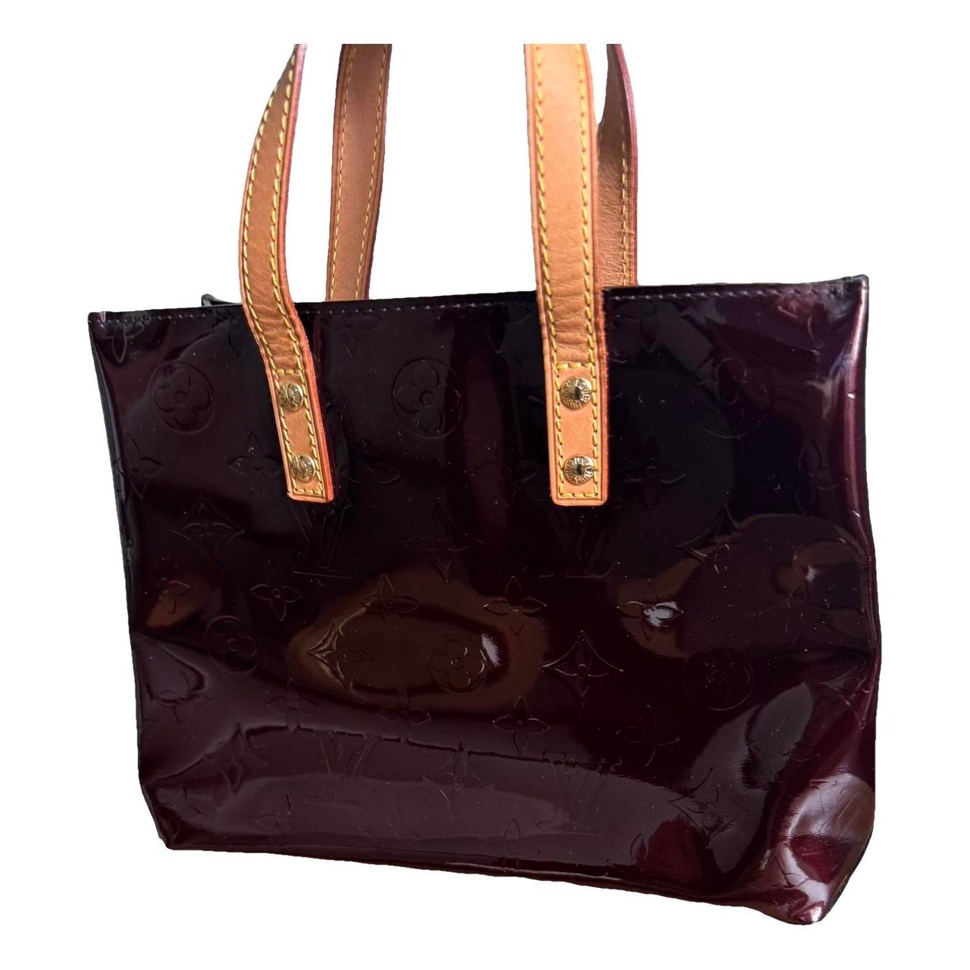 Reade patent leather handbag