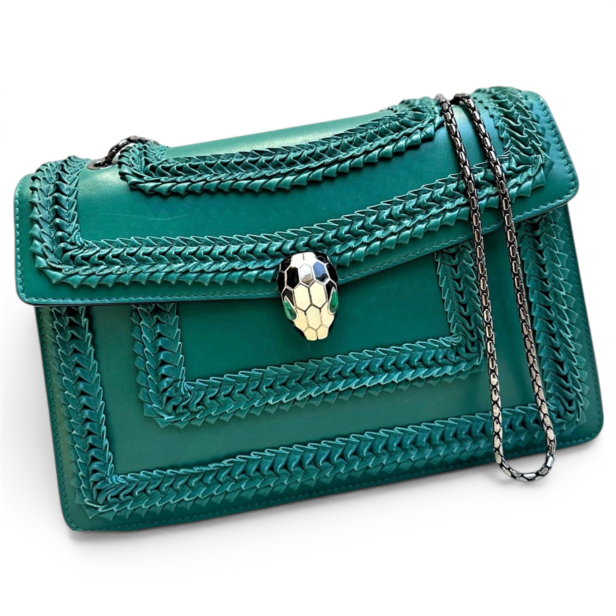 Serpenti leather handbag