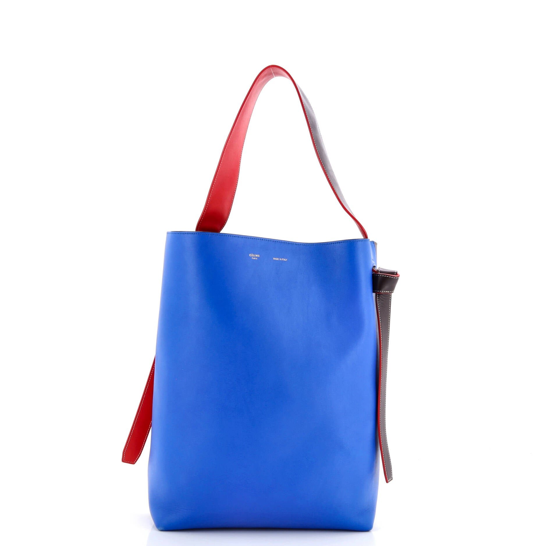 Celine Twisted Cabas Tote Leather and Felt Small