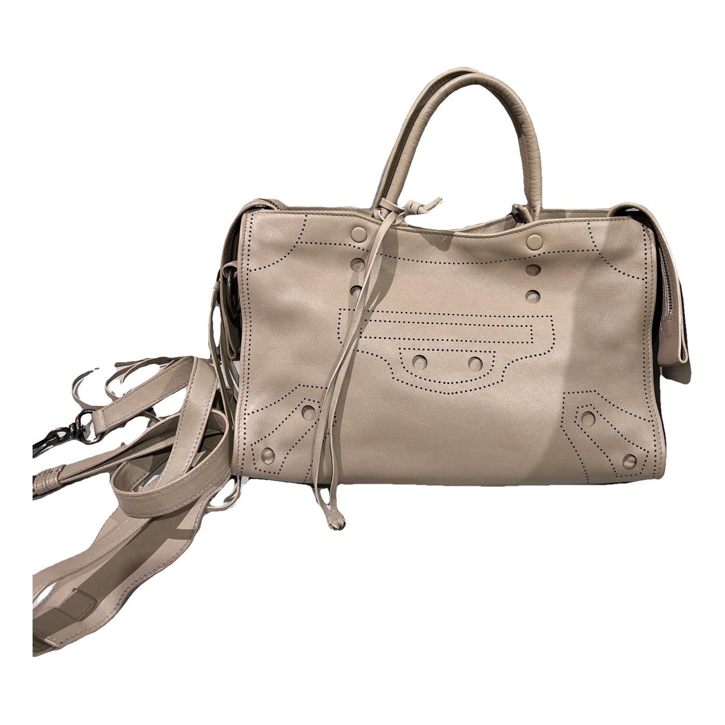 City leather handbag