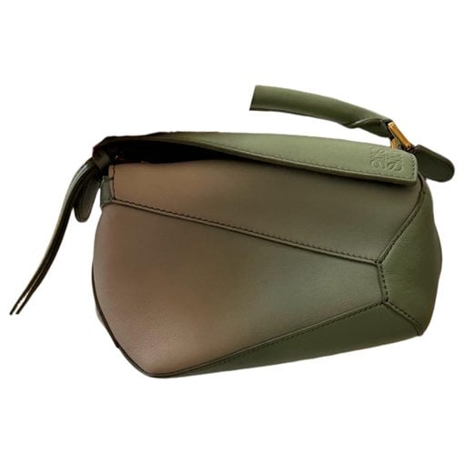 Puzzle leather handbag