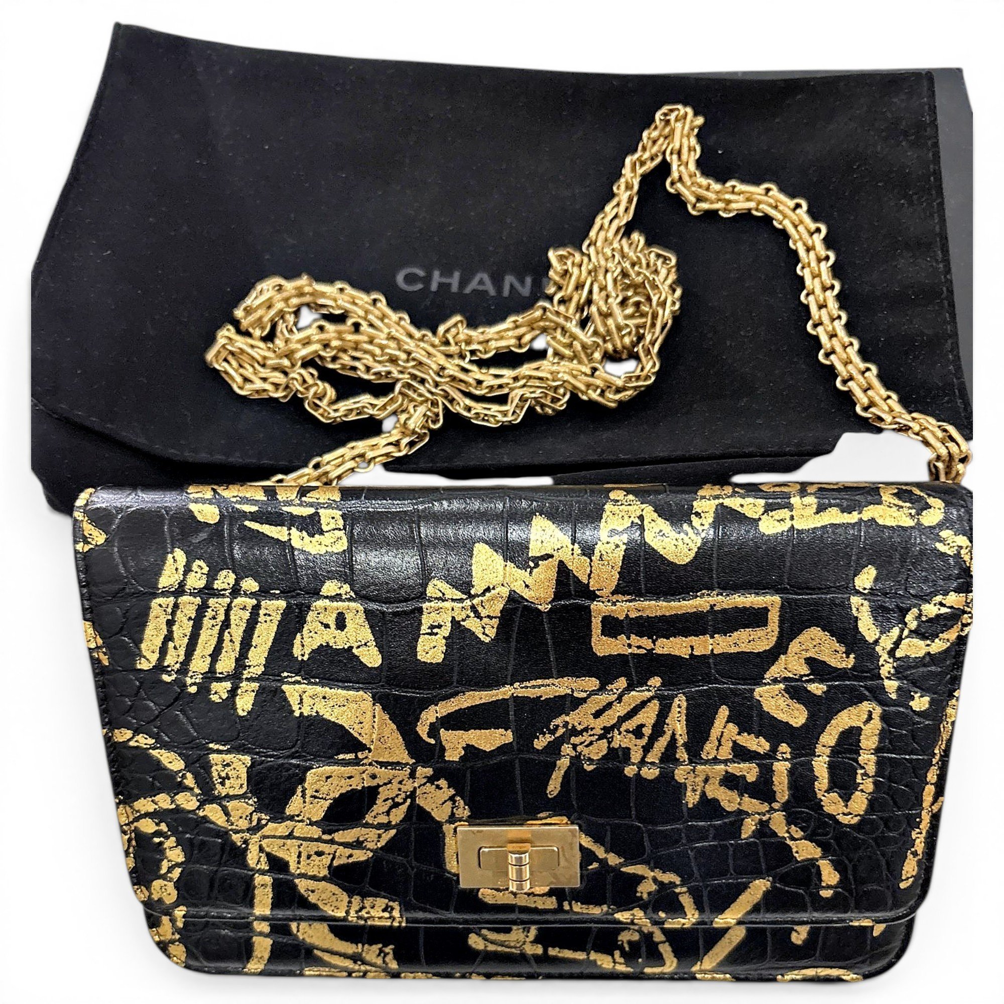 Leather clutch bag