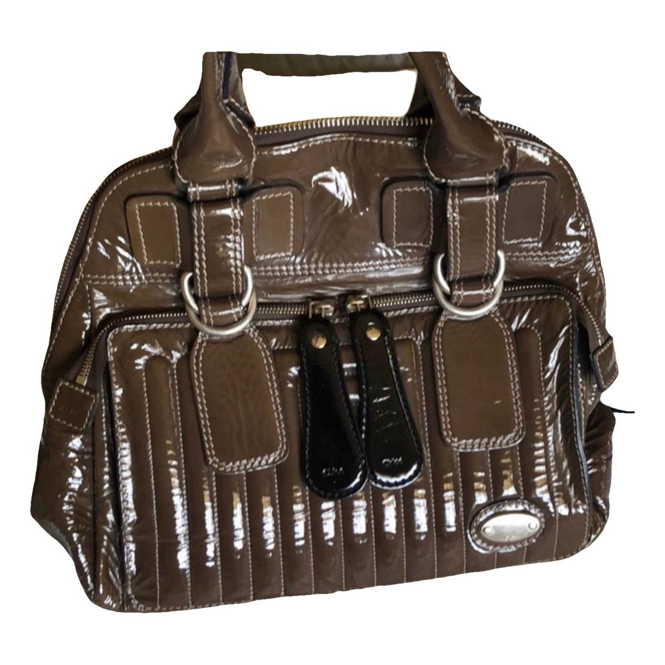 Bay patent leather handbag