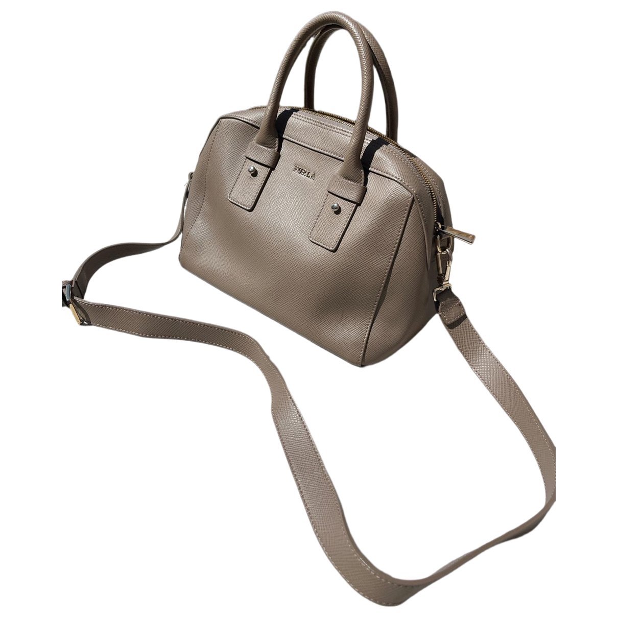 Leather bowling bag