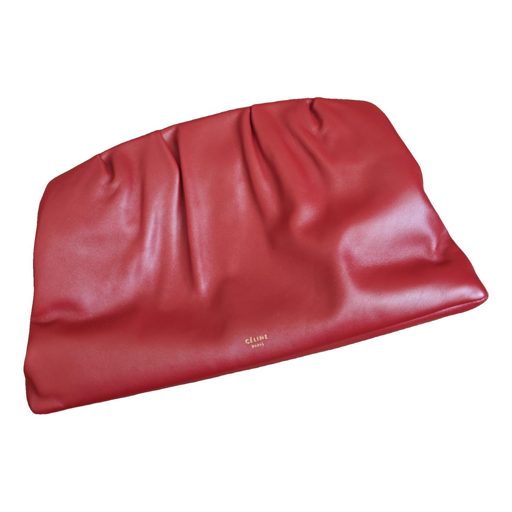 Leather clutch bag