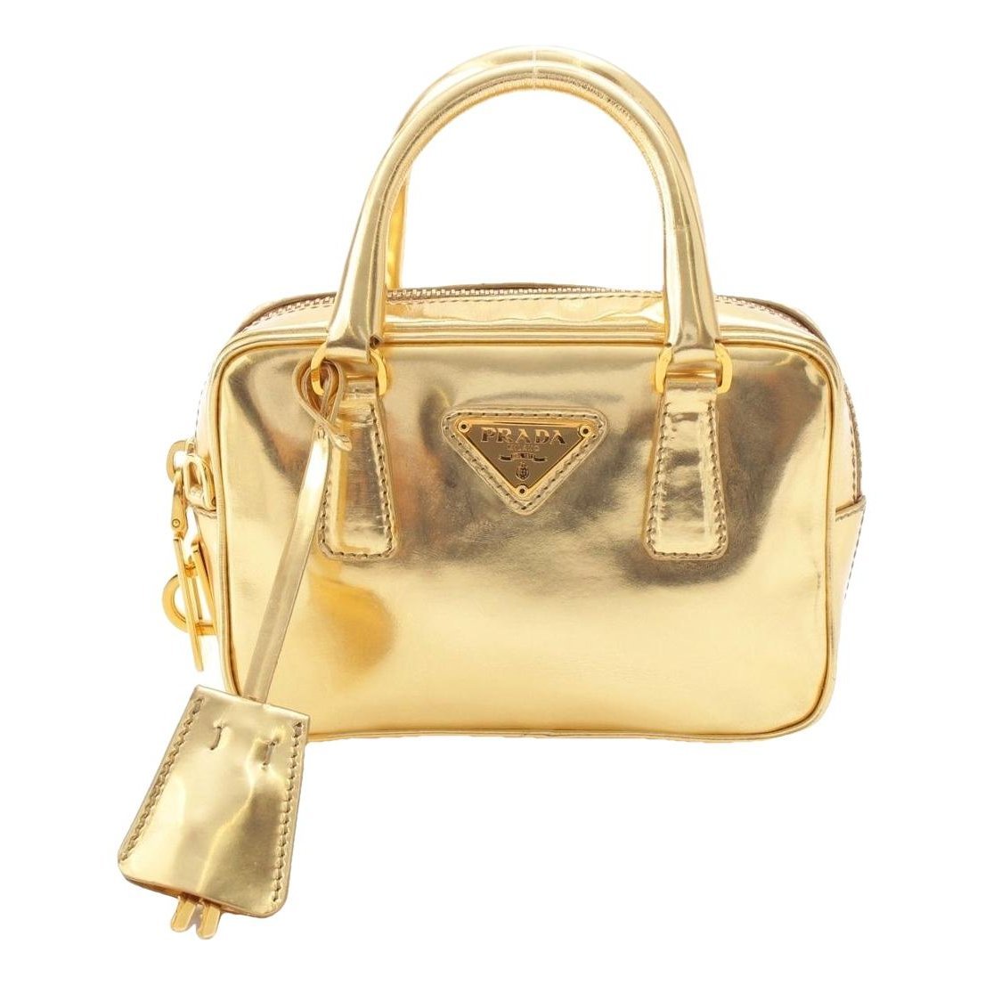 Triangle leather handbag