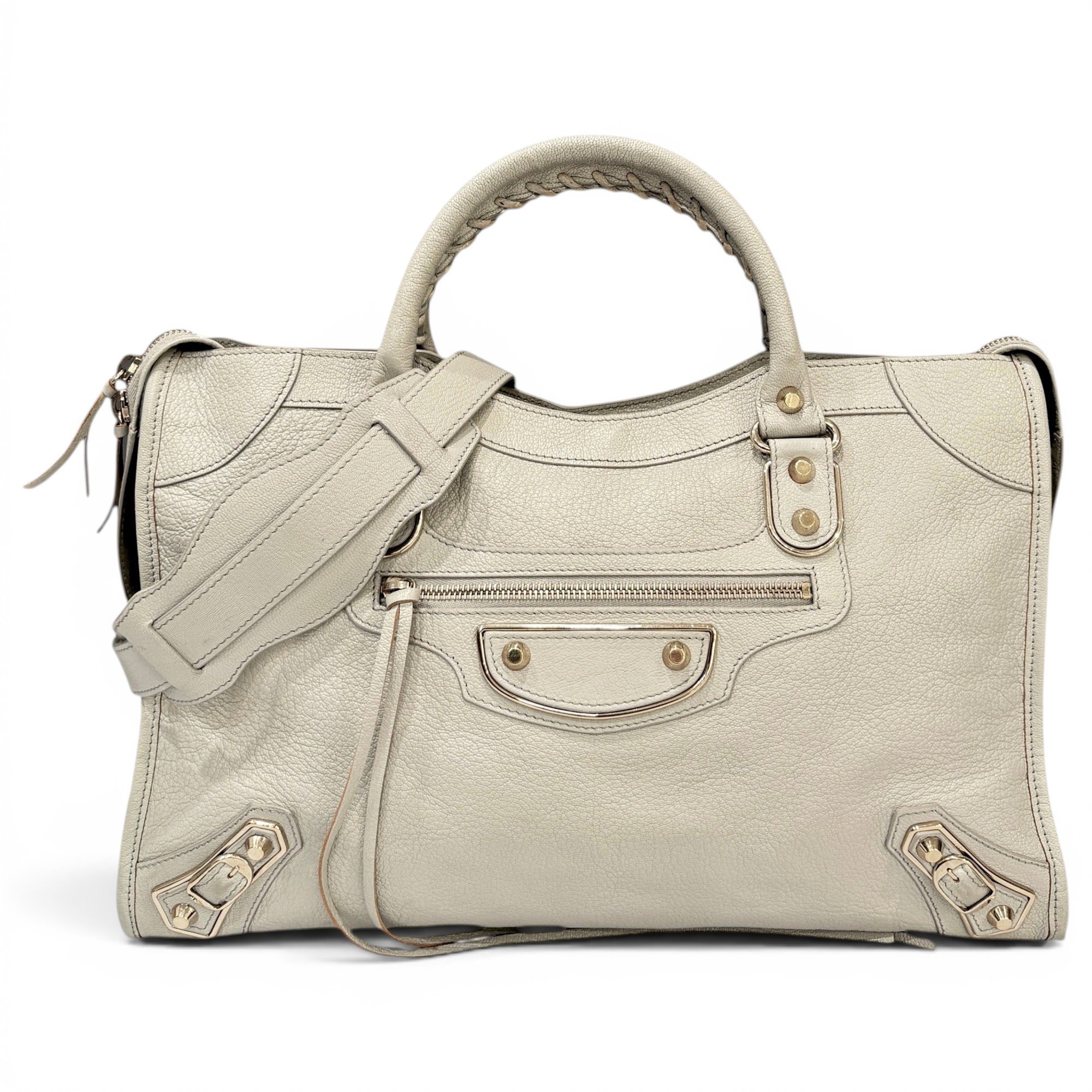 City leather handbag
