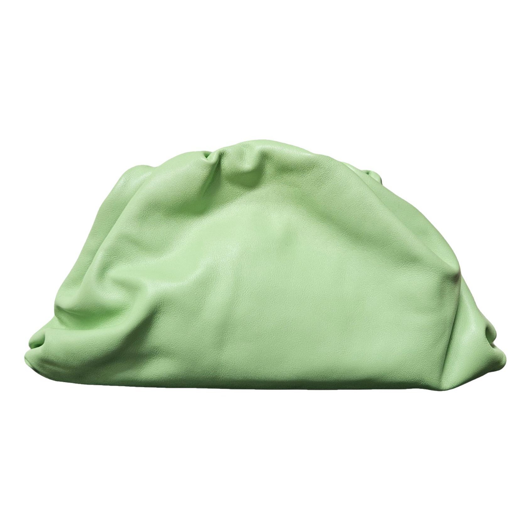 Pouch leather clutch bag