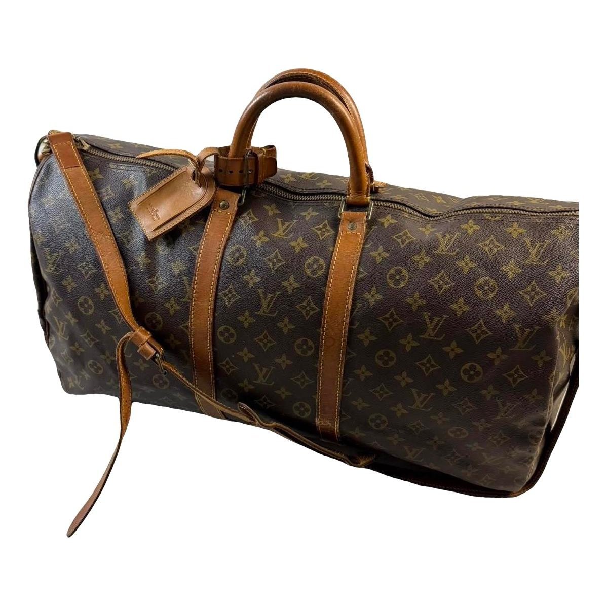 Keepall leather travel bag