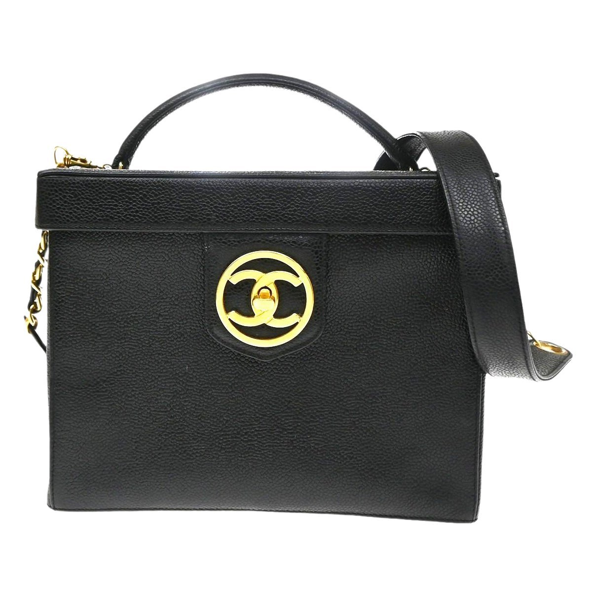 Vanity leather handbag