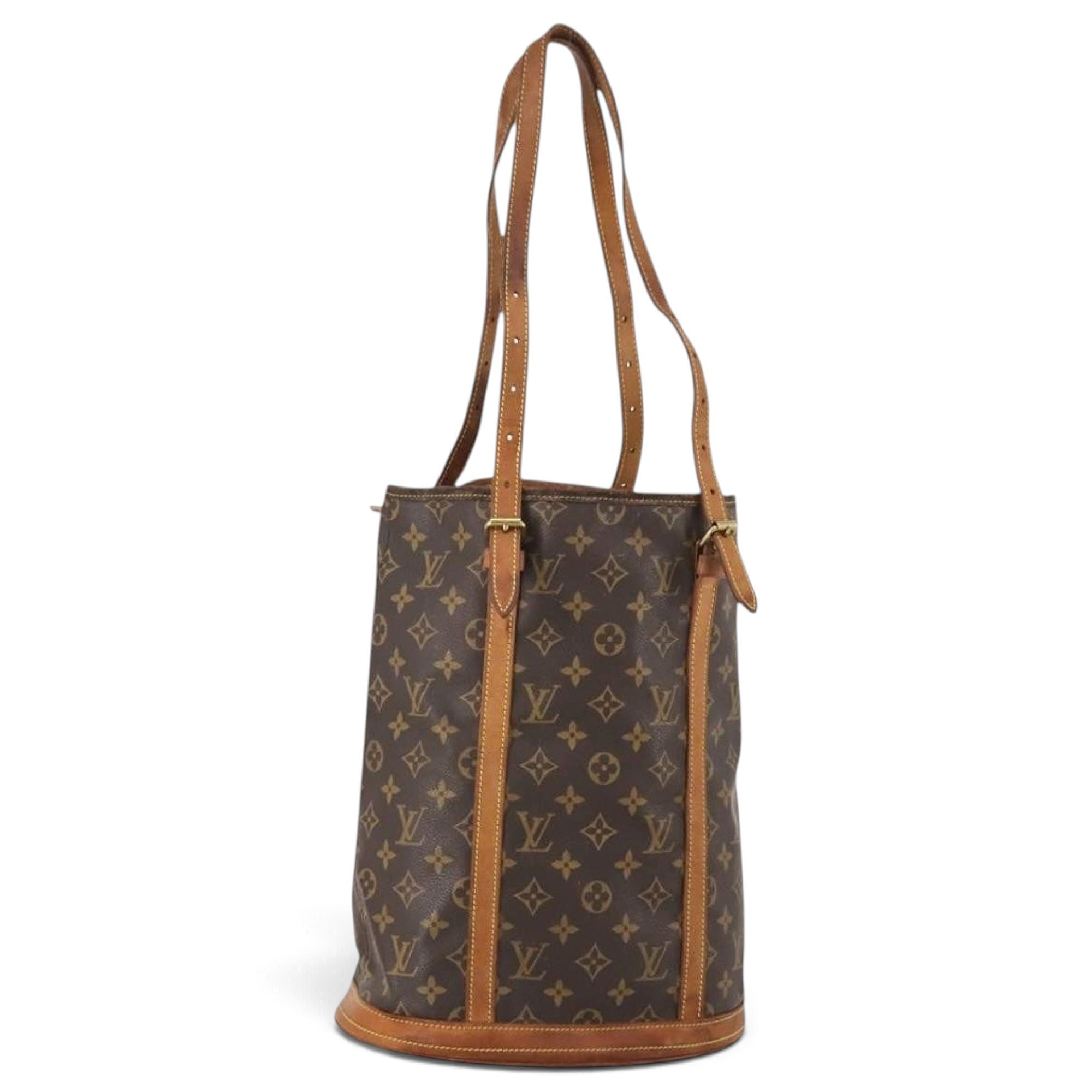 Bucket leather handbag