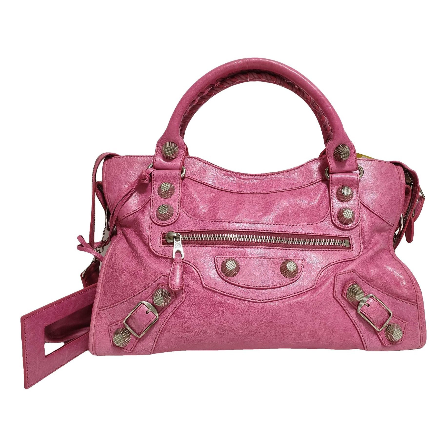 City leather handbag