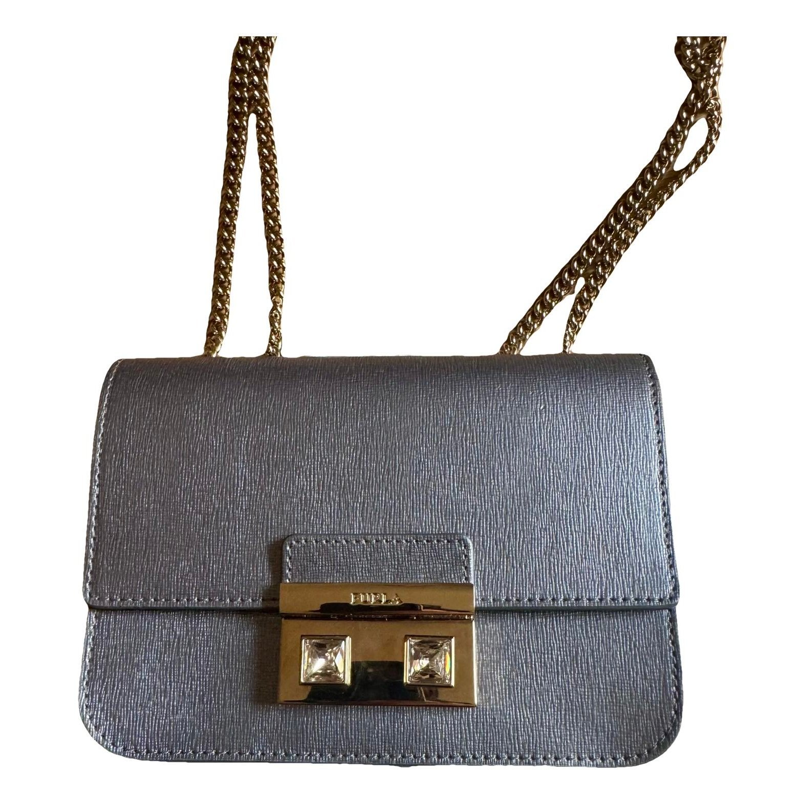 Metropolis leather clutch bag