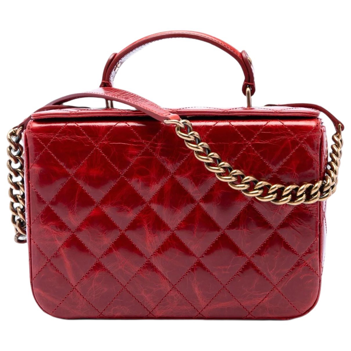 Vanity leather satchel