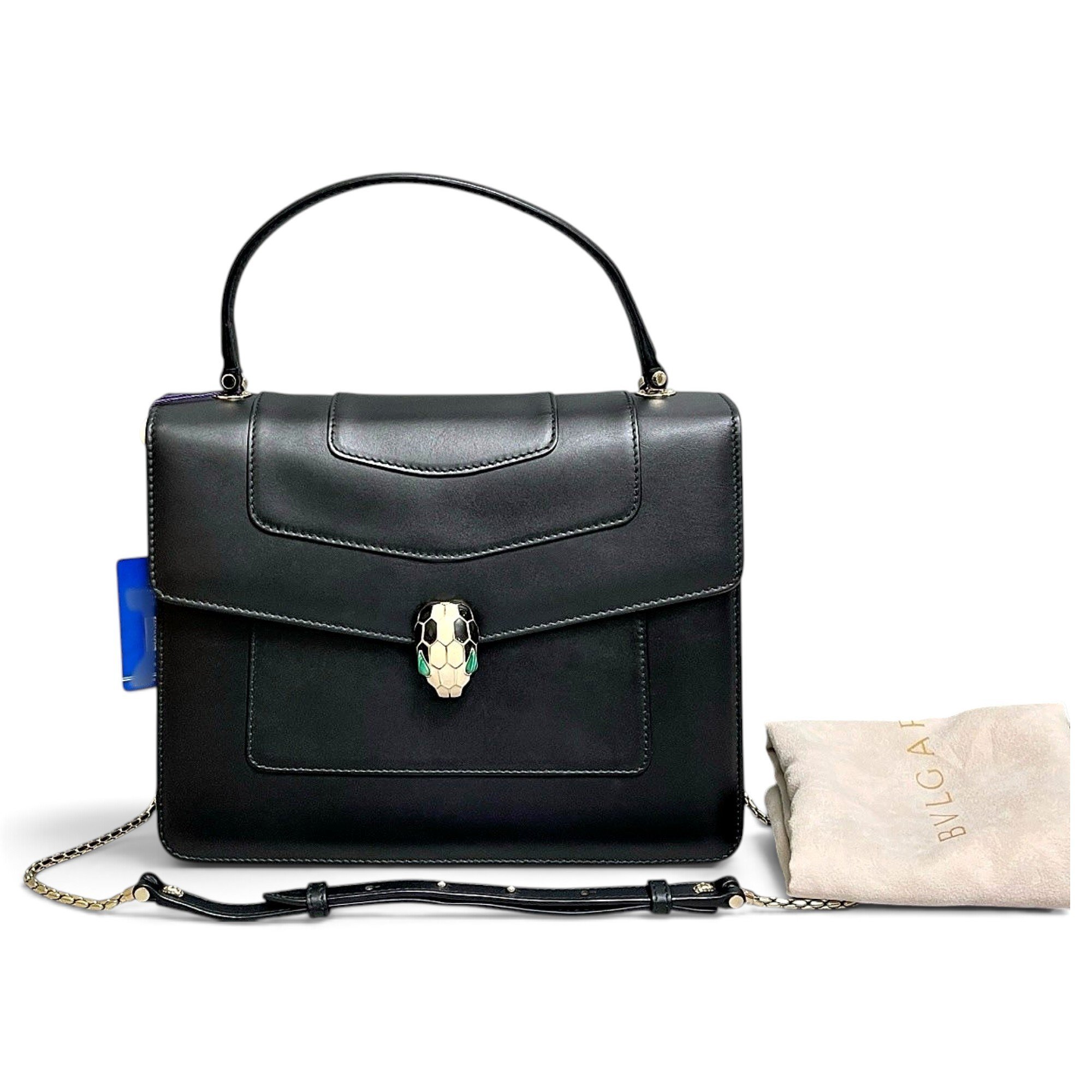 Serpenti leather handbag