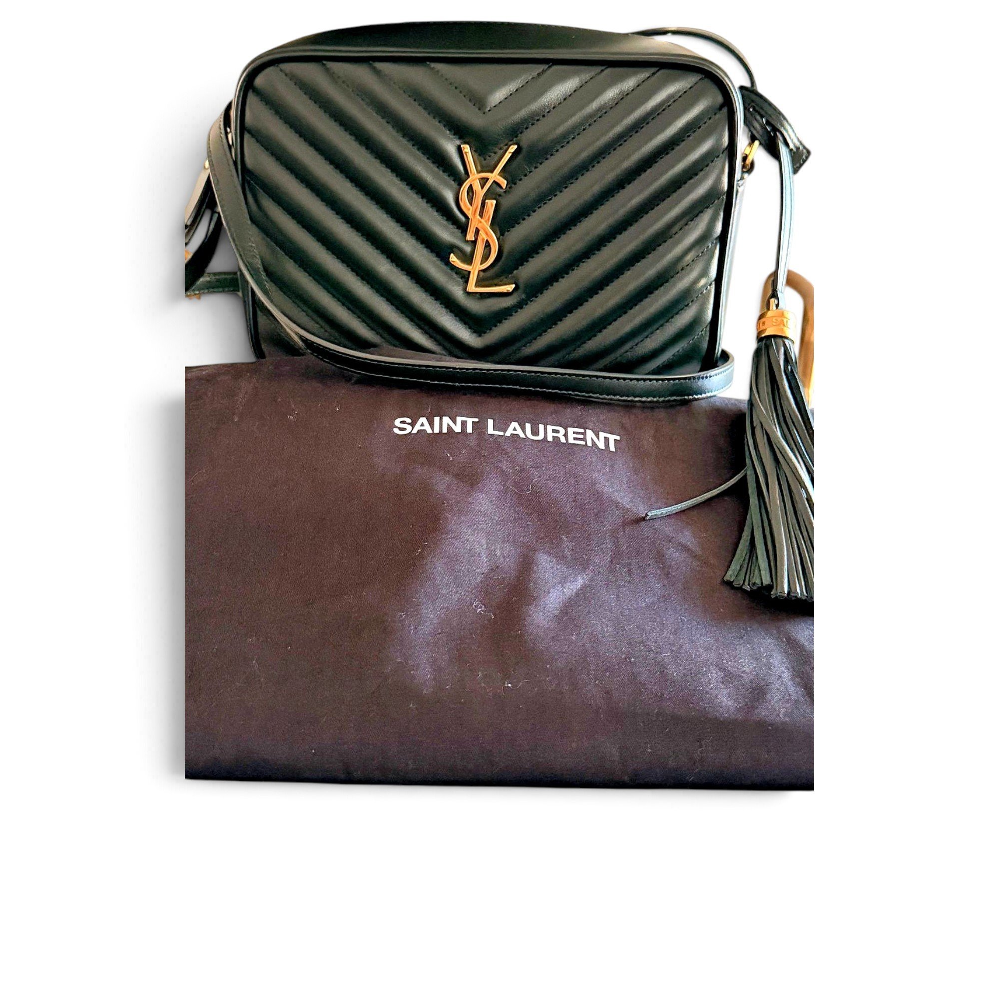 Camera Lou leather crossbody bag