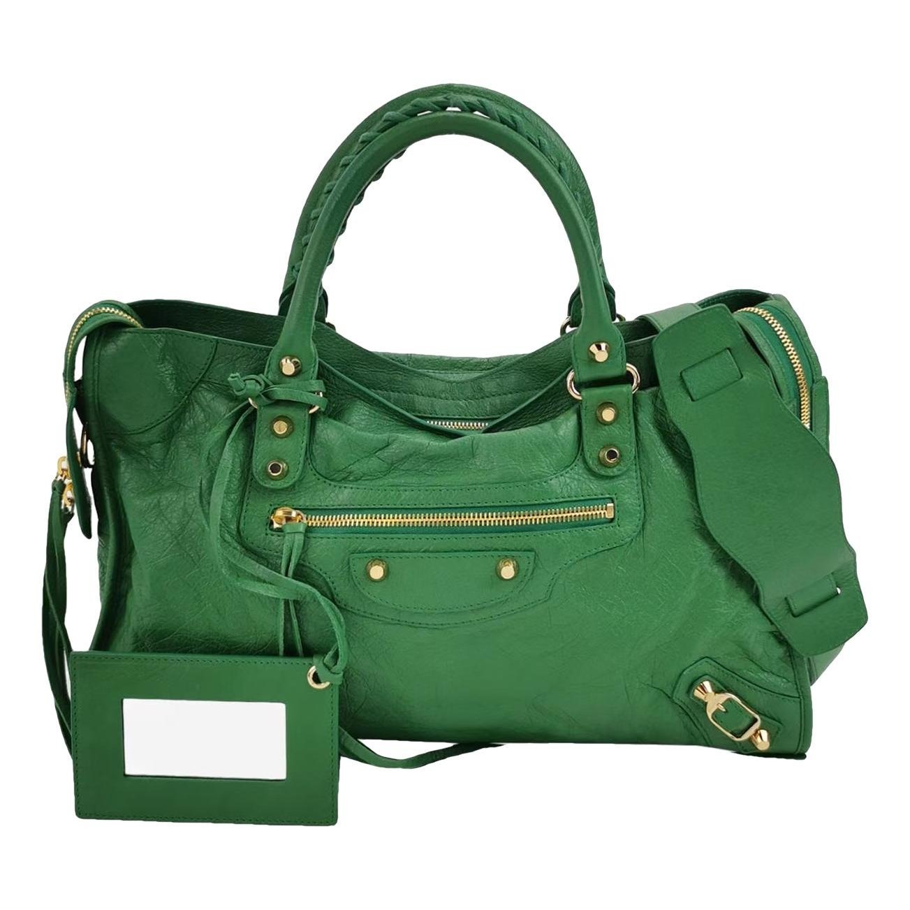 City leather handbag