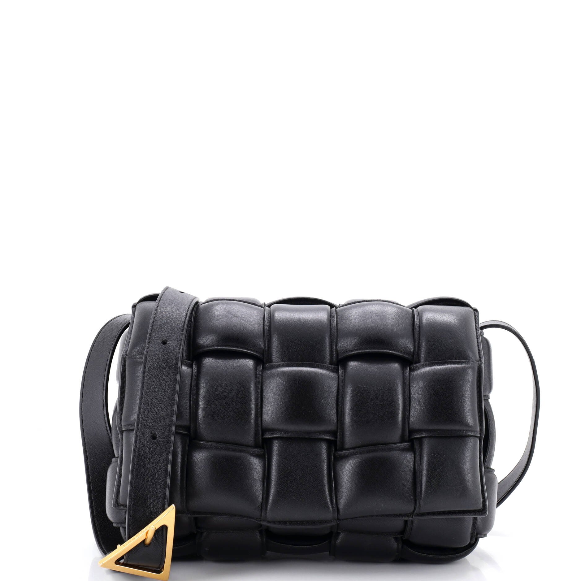 Cassette Crossbody Bag Padded Maxi Intrecciato Leather