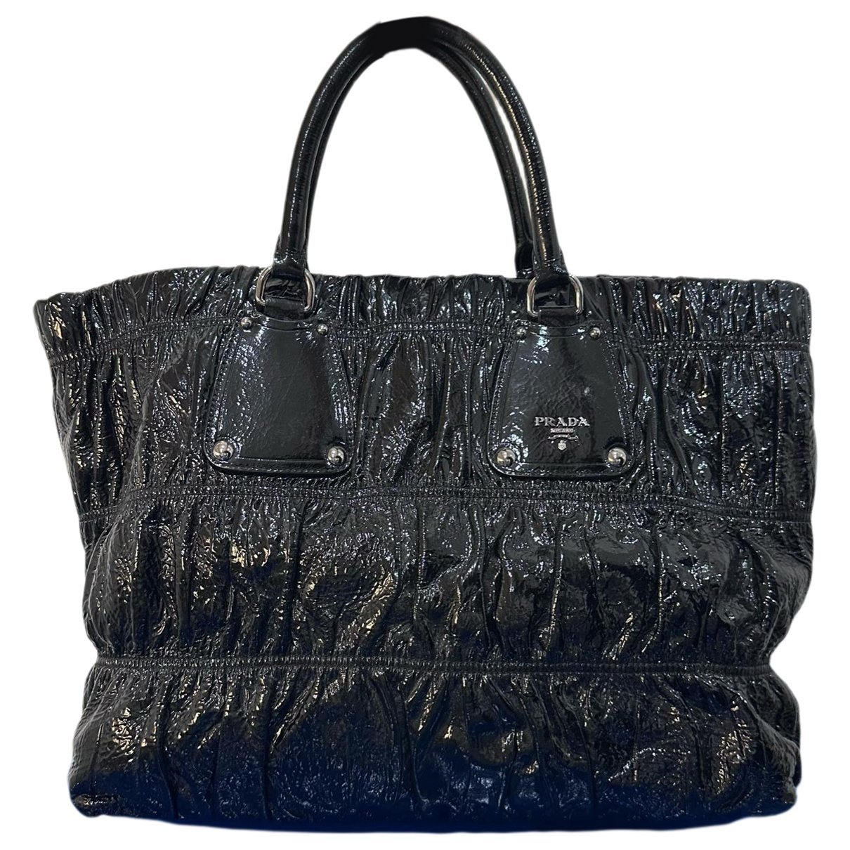 Patent leather tote