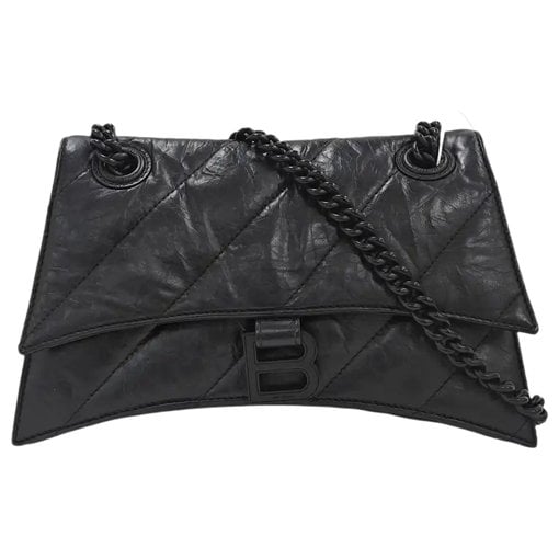 Crush leather handbag