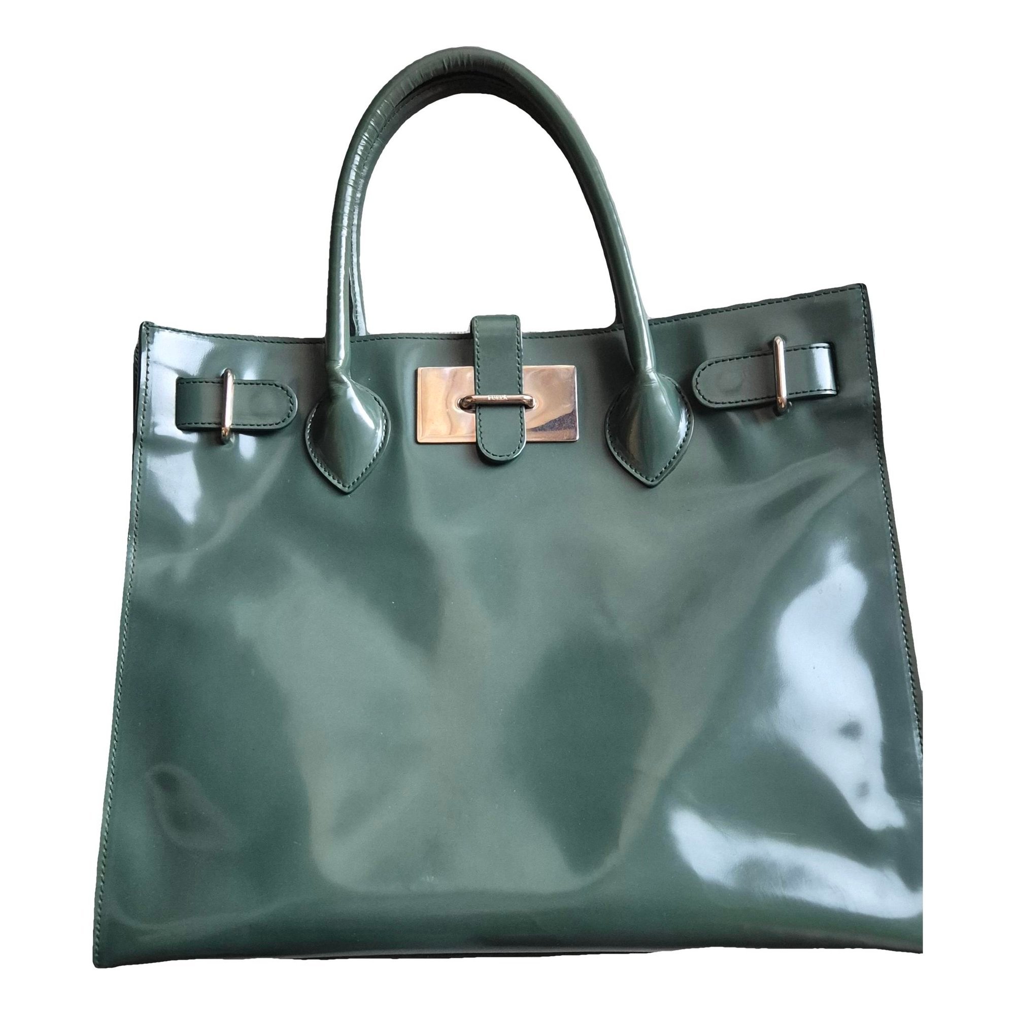 Patent leather handbag