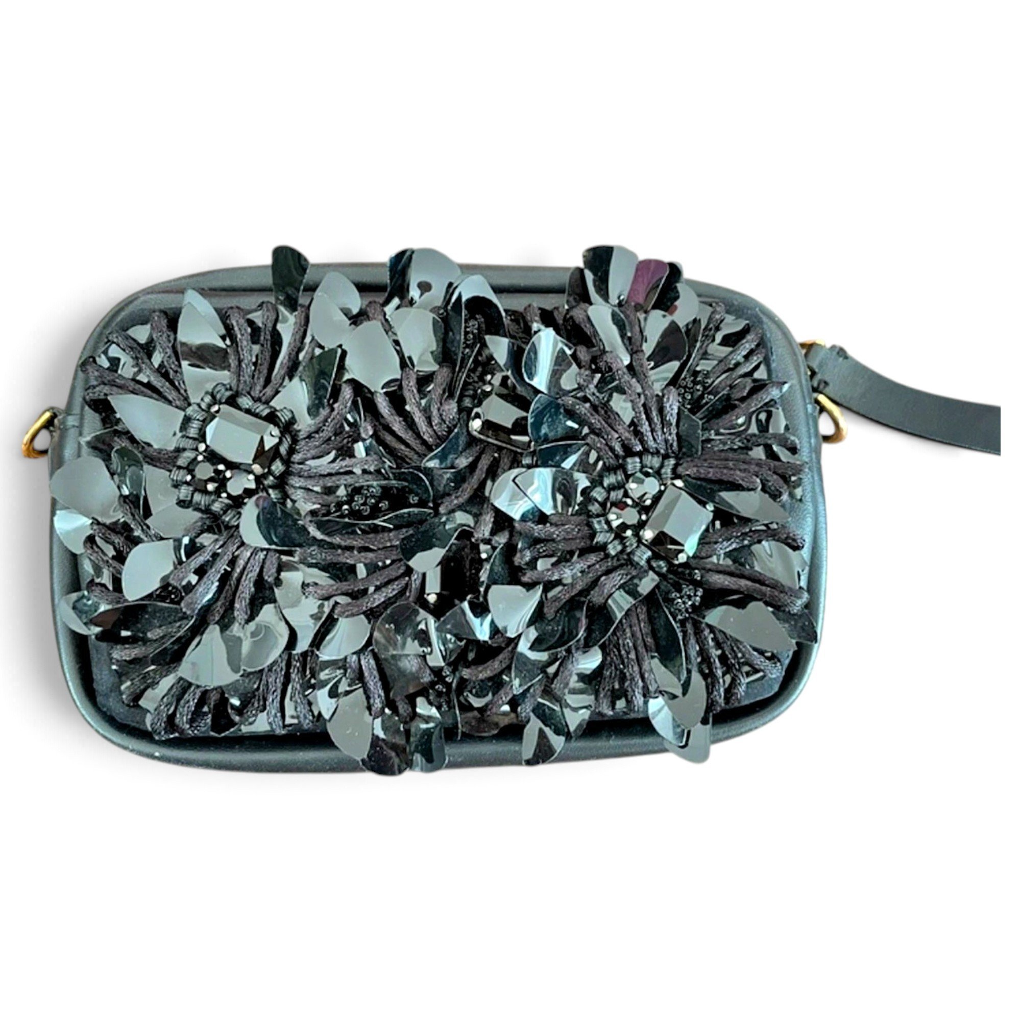 Leather clutch bag