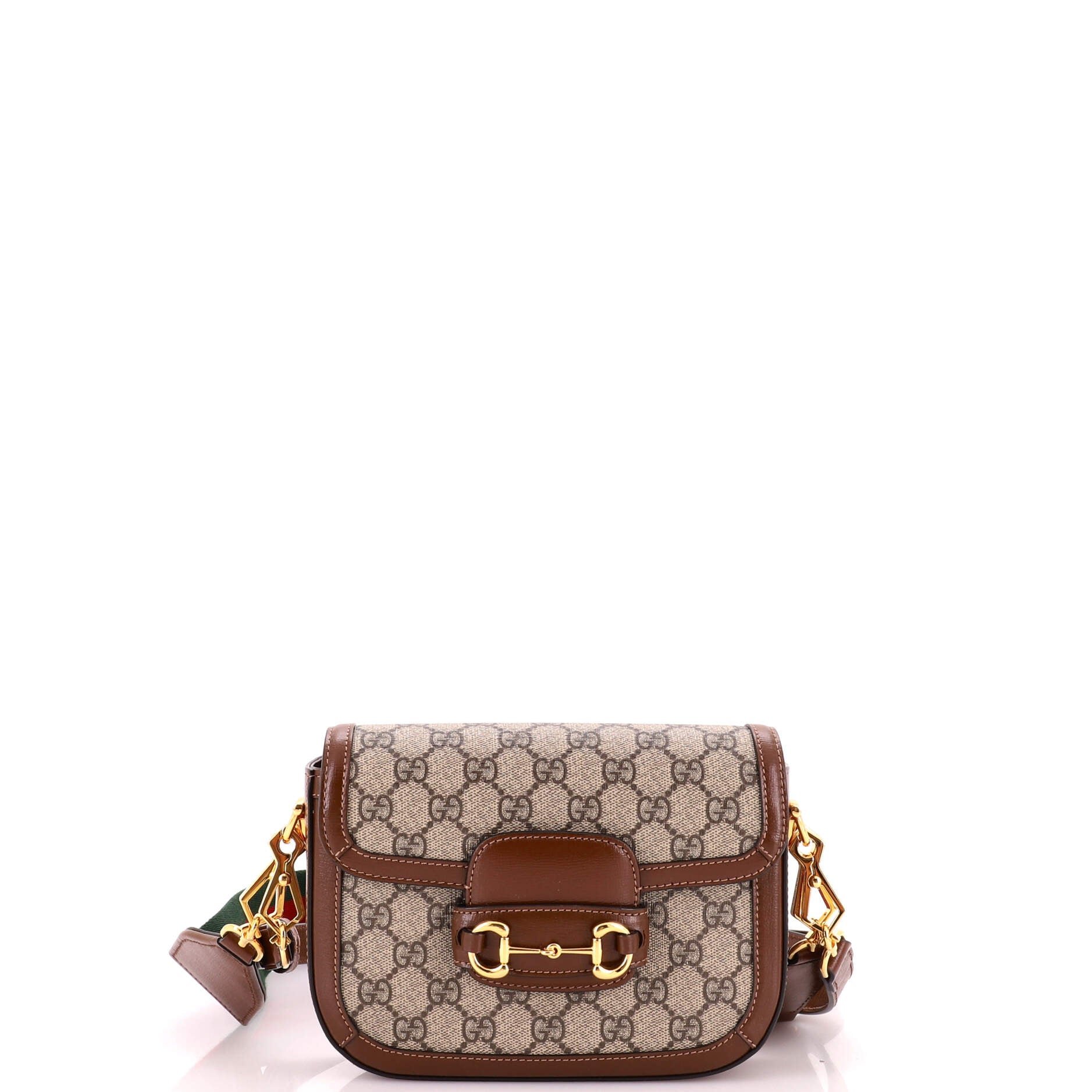 Horsebit 1955 Shoulder Bag GG Coated Canvas with Leather Mini