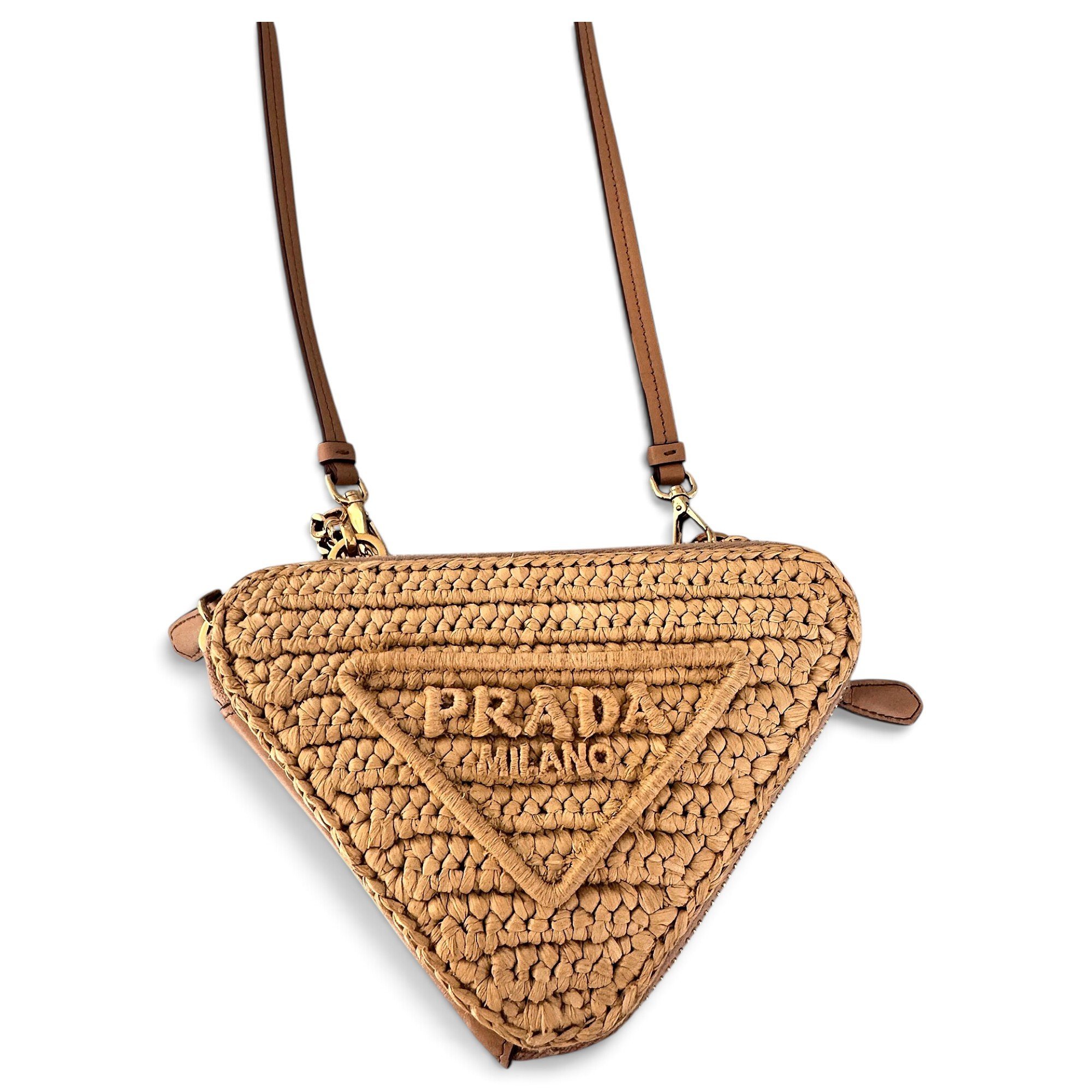 Triangle cloth crossbody bag