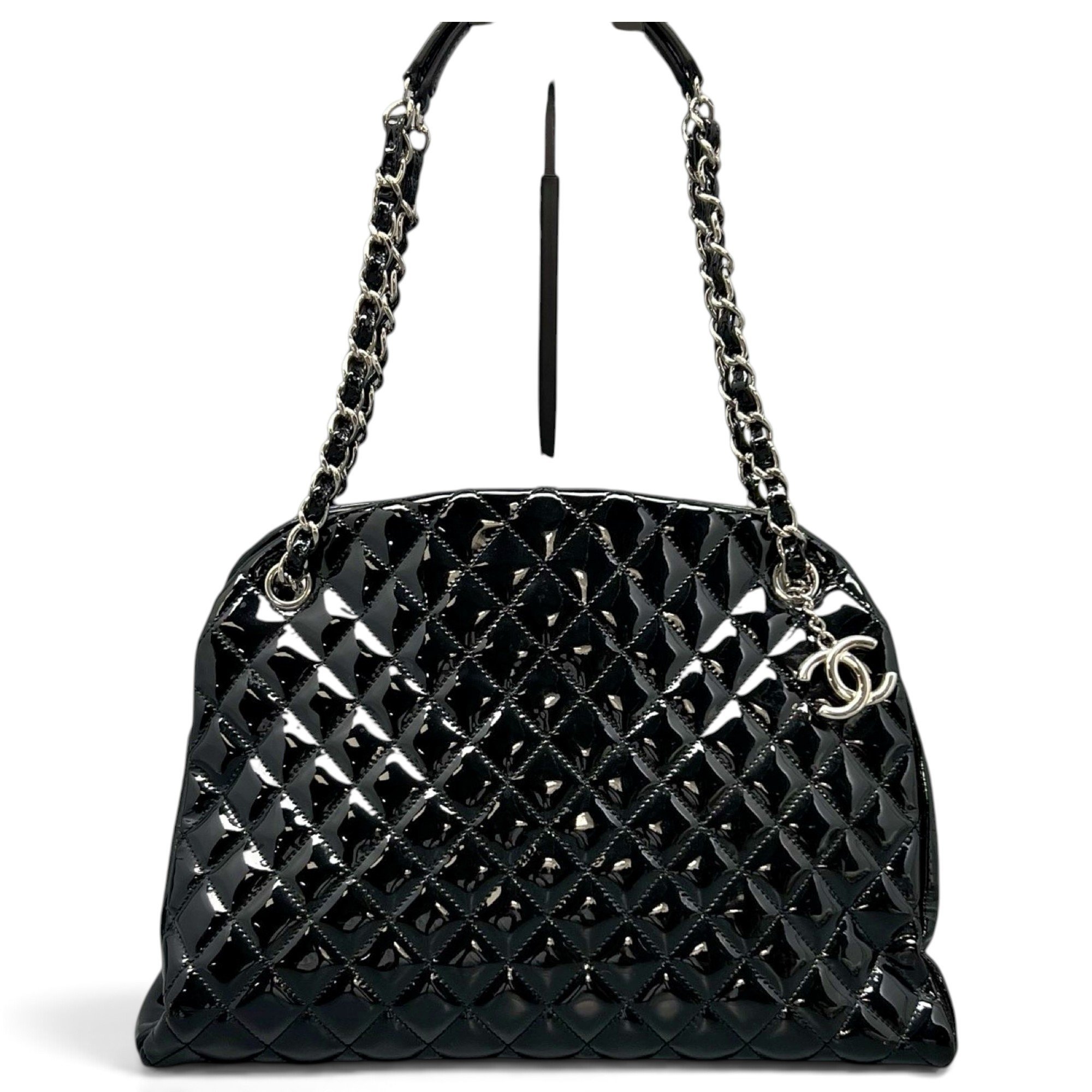 Patent leather handbag