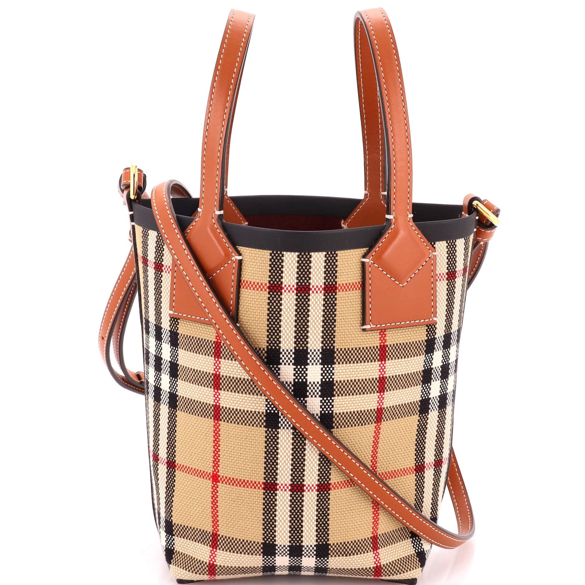 London Tote Vintage Check Canvas Mini