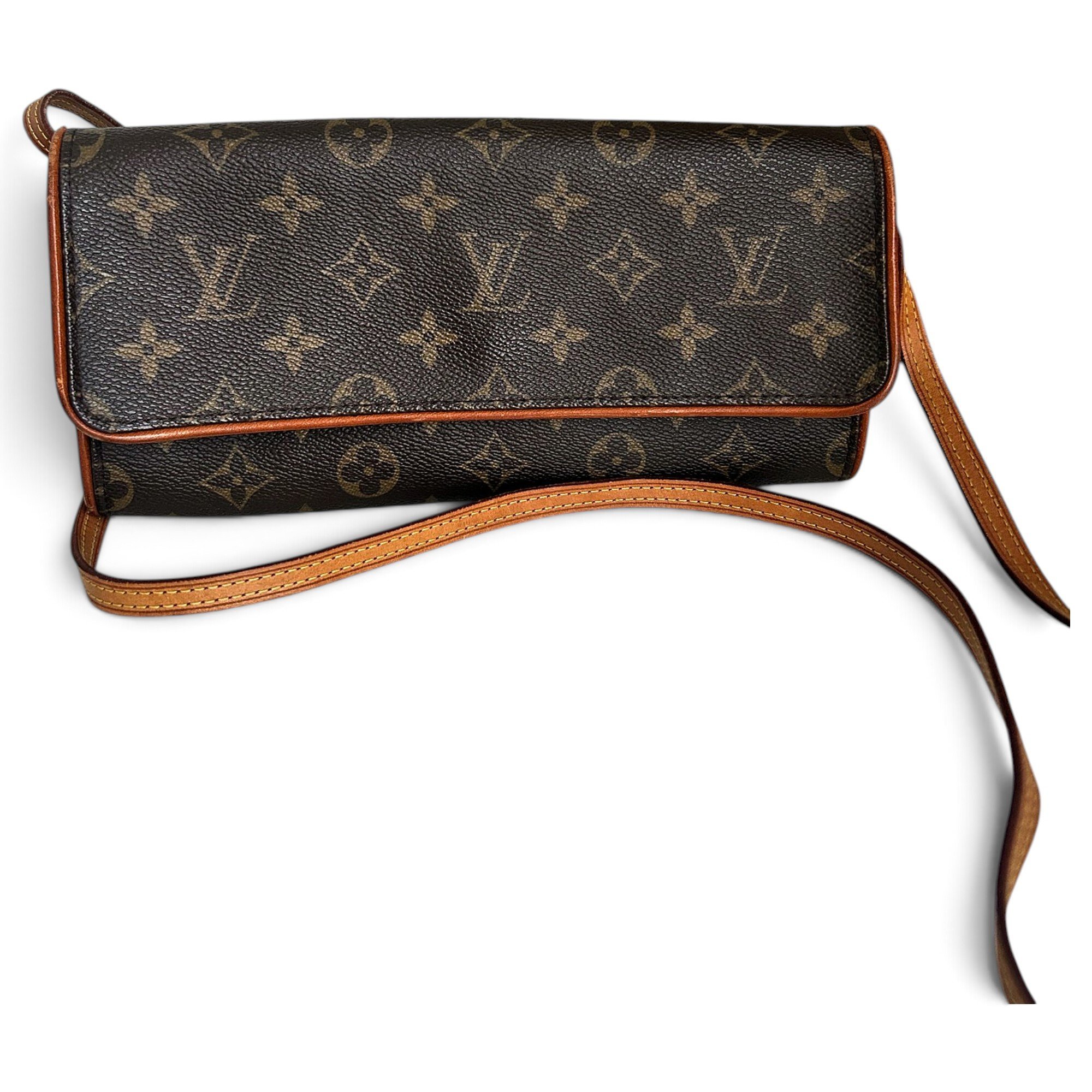 Twin leather crossbody bag