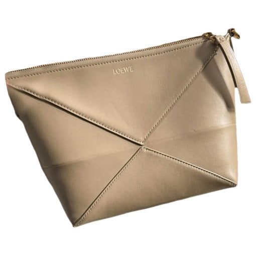 Puzzle Fold Pouch leather handbag
